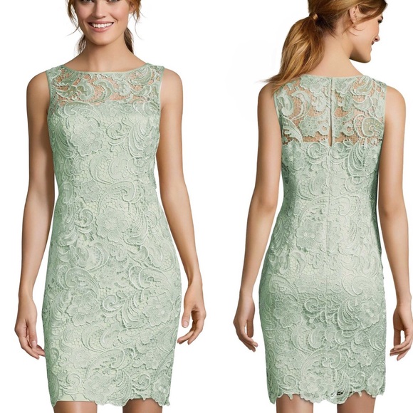 adrianna papell lace sheath